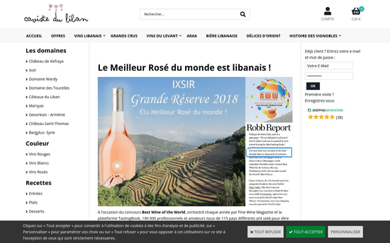 Cavisteduli­ban | Vins libanais Caviste du liban, vins rouges, rosés, blancs, arak