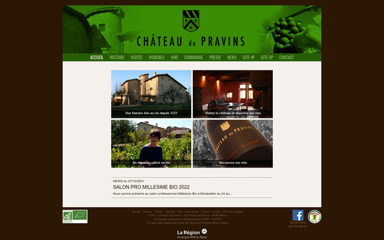 Chateaudep­ra­vins | Chateau de Pravins Beaujolais Villages Domaine viticole Visite du chateau et degustation de vin à côte de Vil­lefranchesurSaone